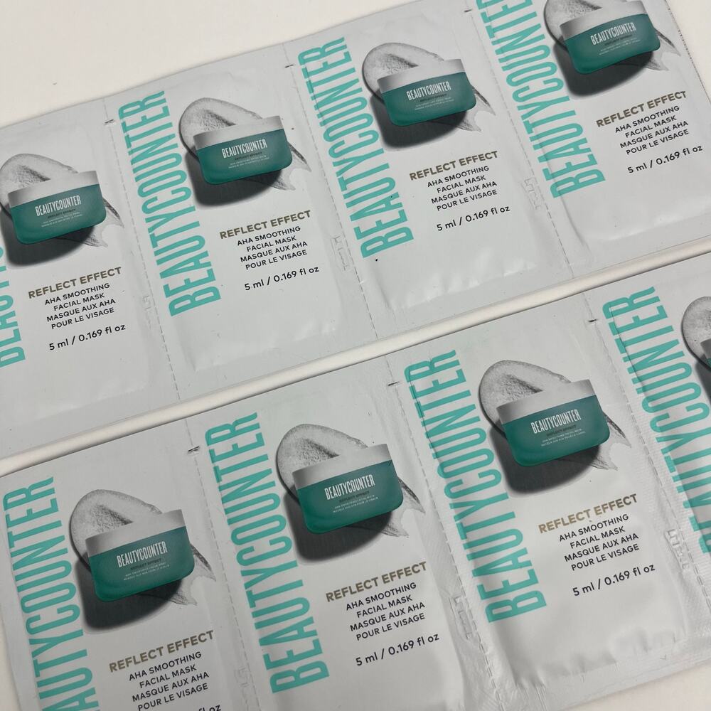 Beautycounter Reflect Effect AHA Smoothing Facial Mask - 8 Samples = 40ml